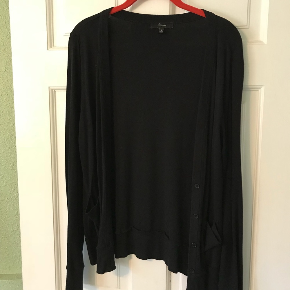 Black cardigan